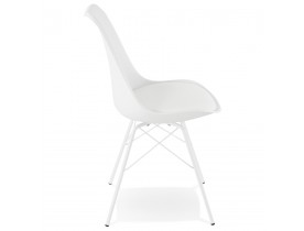 Chaise design 'BYBLOS' blanche style industriel