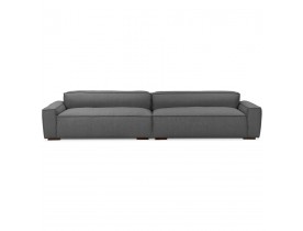 Grand canapé design 'DODU XXL' en tissu gris foncé - canapé droit 5 places