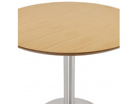 Petite table de bureau / à diner ronde 'INDIANA' en bois finition naturelle - Ø 90 cm