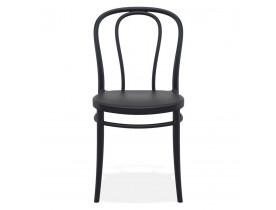 Chaise empilable 'JAMAR' intérieur / extérieur en matière plastique noire