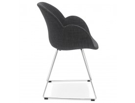 Chaise design 'JUMBO' gris foncé en tissu