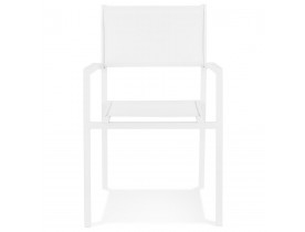 Chaise de jardin empilable 'KOS' en aluminium et matière synthétique blanche - commande par 2 pièces / prix pour 1 pièce