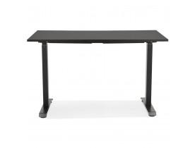 Petit bureau assis/debout 'LIVELLO' en bois et métal noir - 120x60 cm