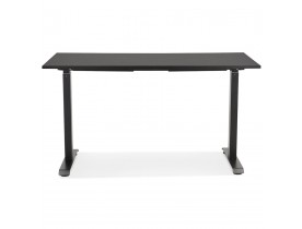 Bureau droit assis/debout 'LIVELLO' en bois et métal noir - 140x70 cm
