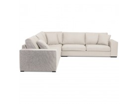 Grand canapé d'angle design 'LUCA CORNER' en tissu beige
