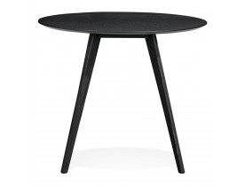 Table de cuisine ronde 'MIDY' noire style scandinave - ø 90 cm
