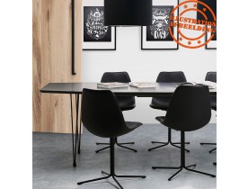 Table à dîner / de réunion extensible 'MOTUS' noire - 170(270)x100 cm