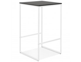 Table haute style industriel 'ORTOS' avec plateau noir et structure blanche idéale pour les professionnels