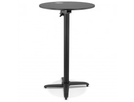 Table haute pliable 'PENUMBRA' ronde noire - Ø 68 cm