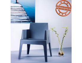 Chaise design 'PLEMO' gris foncé en matière plastique