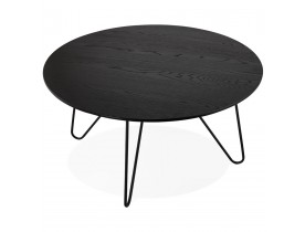 Table basse design 'PLUTO' noire style industriel