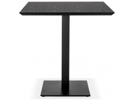 Petite table à diner carrée 'REGIS' en bois et fonte noire - 70x70 cm