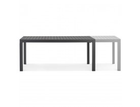 Table de jardin extensible 'SAMUI' en aluminium gris foncé - 180(240)x100 cm