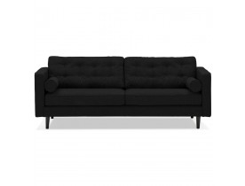 Grand canapé droit 'STAGU XL' en tissu noir - Canapé 3 places