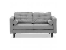 Canapé droit design 'STAGU' en tissu gris clair - Canapé 2 places