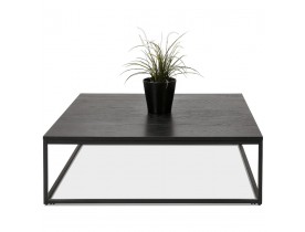 Grande table basse style industriel 'TRIBECA' en bois et métal noir