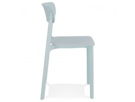 Chaise intérieur / extérieur empilable 'TROPICAL' en matière plastique bleu pastel