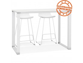 Table haute / bureau haut 'XLINE HIGH TABLE' en bois blanc - 140x70 cm
