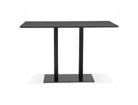 Table haute design 'ZUMBA BAR' noire avec pied en métal noir - 180x90 cm