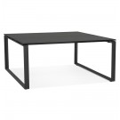 Table de réunion / bureau bench 'BAKUS SQUARE' noir - 160x160 cm