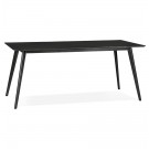 Table à manger / bureau design 'BARISTA' en bois noir - 180x90 cm