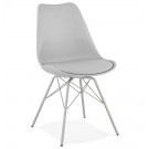 Chaise design 'BYBLOS' grise style industriel