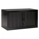 Petite armoire de bureau basse 'CLASSIFY' noire - 44x80 cm