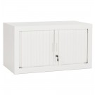 Petite armoire de bureau basse 'CLASSIFY' blanche - 44x80 cm