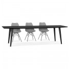 Table à dîner extensible 'CROKUS' en bois noir - 170-270x100 cm