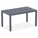 Table de jardin 'ENOTECA' design en matière plastique gris foncé - 140x80 cm