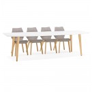 Table à dîner design extensible 'ESKIMO' style scandinave - 170(270)x100 cm
