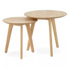 Tables gigognes ronde 'GABY' en bois naturel