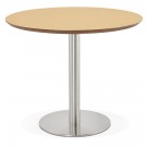 Petite table de bureau / à diner ronde 'INDIANA' en bois finition naturelle - Ø 90 cm