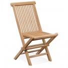 Chaise de jardin pliable KALEO en bois de Teck naturel