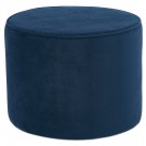 Pouf / repose-pied design 'MOSTRA' en velours bleu pétrole