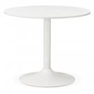 Petite table de bureau/à diner ronde 'ORLANDO' blanche - Ø 90 cm
