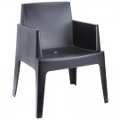 Chaise design 'PLEMO' noire en matière plastique