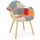 Chaise design avec accoudoirs 'RAMBLA' style patchwork