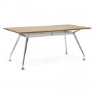 Grand bureau / table de réunion 'STATION' en bois finition naturelle - 180x90 cm