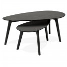 Tables gigognes design 'STOKOLM' en bois noir