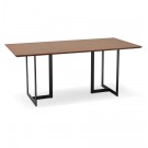 Table à diner / bureau design 'TITUS' en bois de noyer - 180x90 cm