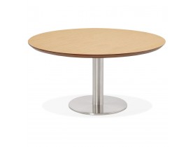 Table basse lounge AGUA en bois finition naturelle - Ø 90 cm