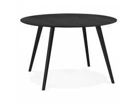 Table de cuisine ronde 'AMY' noire - ø 120 cm