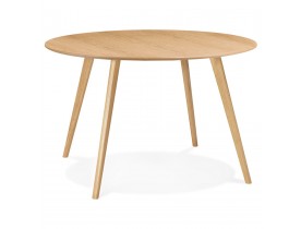 Table de cuisine ronde 'AMY' en bois finition naturelle - ø 120 cm