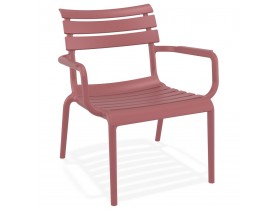 Chaise de jardin avec accoudoirs 'AROMA' rouge en matière plastique