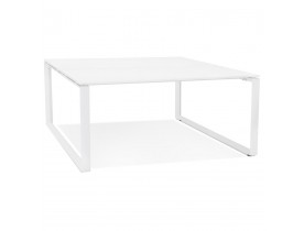 Table de réunion / bureau bench 'BAKUS SQUARE' blanc - 140x140 cm
