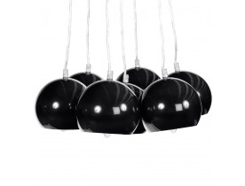 Suspension design 'BILBO' 7 boules noires suspendues