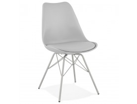 Chaise design 'BYBLOS' grise style industriel