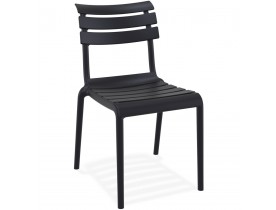 Chaise de jardin 'CHALA' noire en matière plastique