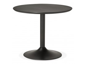 Petite table de bureau / à diner ronde 'CHEF' noire - Ø 90 cm